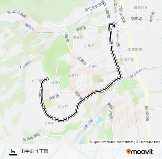 さんぽまち Bus Line Map