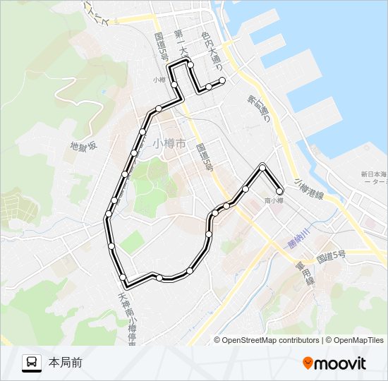 南４山手線 バスの路線図