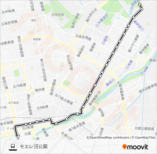 東６札苗線 Bus Line Map