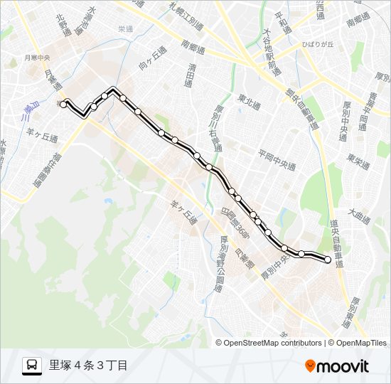 福５１福住 バスの路線図