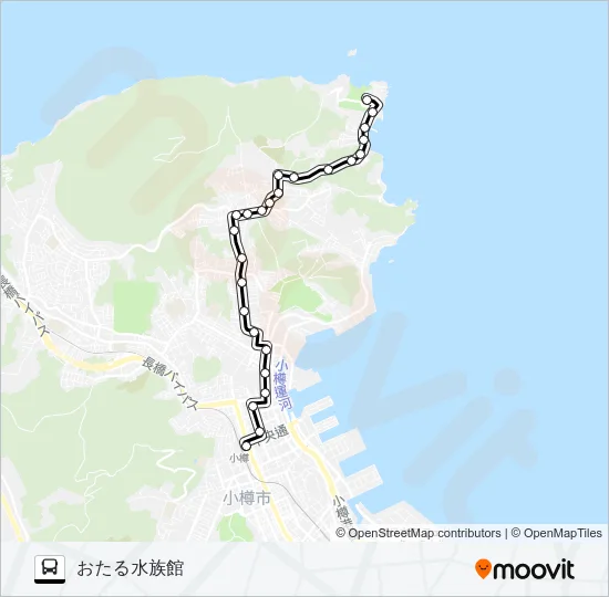 １１祝津線 Bus Line Map