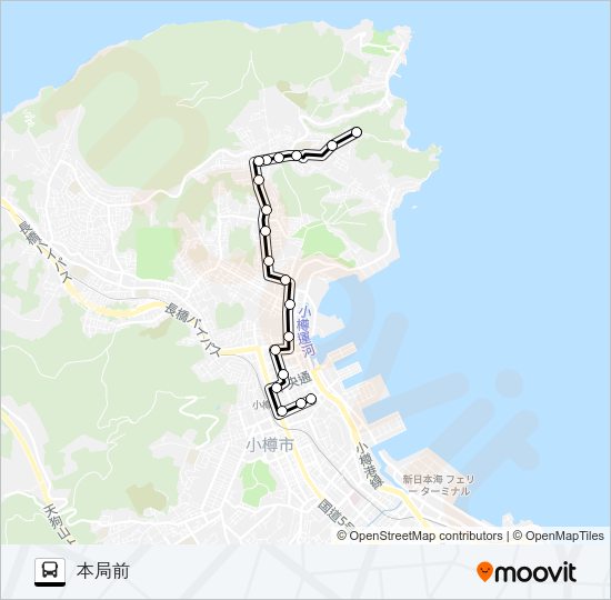 １２赤岩線 Bus Line Map