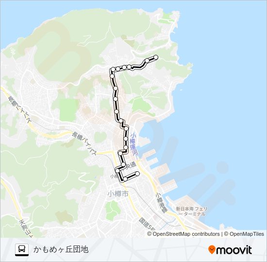１２赤岩線 バスの路線図