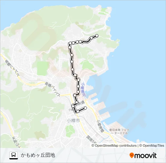 １２赤岩線 バスの路線図