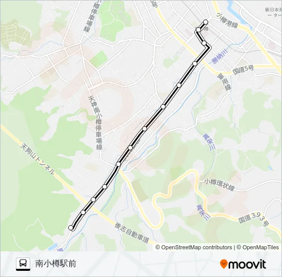 １６奥沢線 Bus Line Map