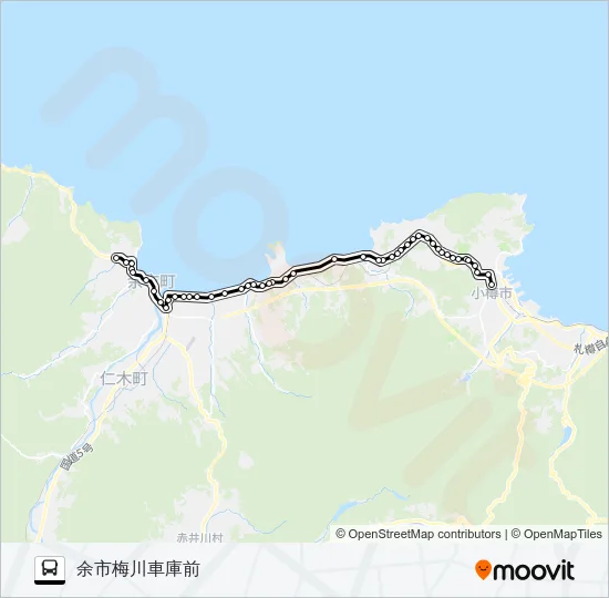 １８余市線 Bus Line Map
