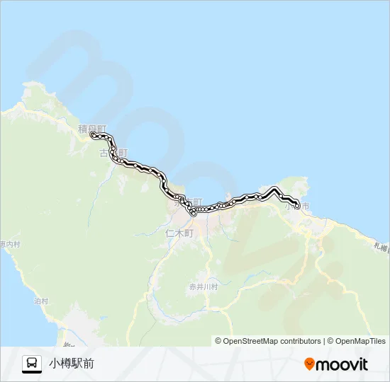 ２０積丹線 Bus Line Map