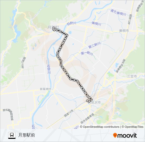 ２１月形線 バスの路線図