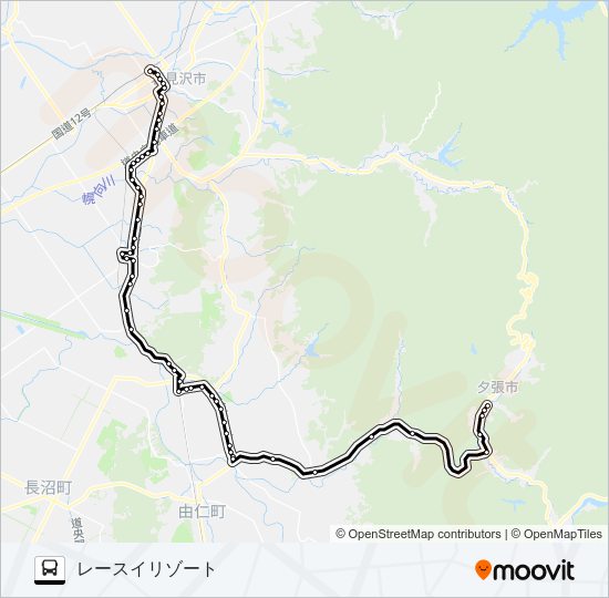 ２９夕張線 Bus Line Map