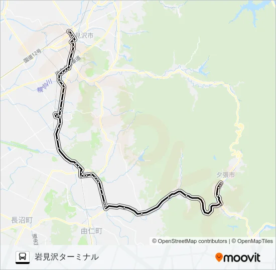 ２９夕張線 Bus Line Map