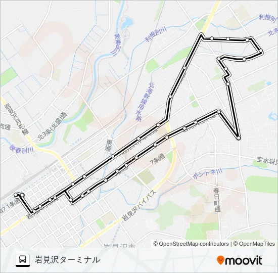 ４日の出台 Bus Line Map