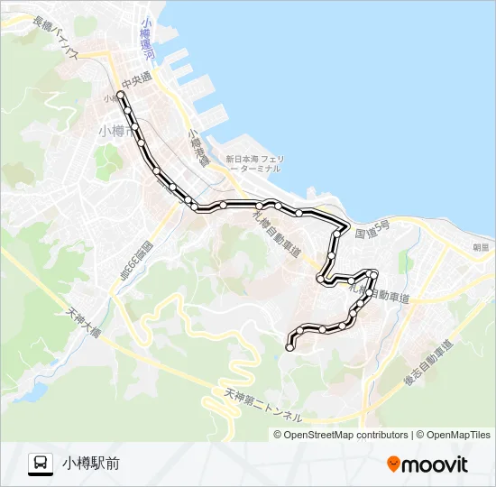 ６望洋台線 バスの路線図