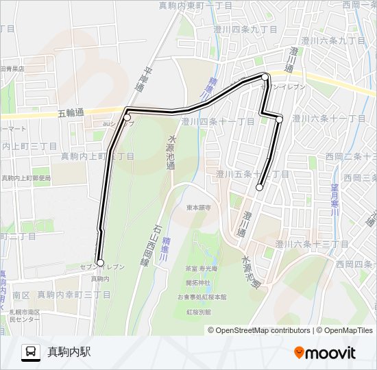 南８１西岡線 Bus Line Map