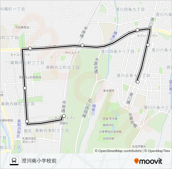 南８１西岡線 Bus Line Map
