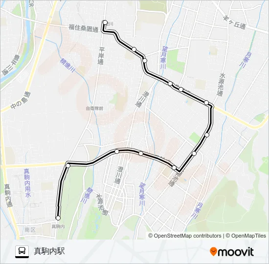 南８１西岡線 Bus Line Map