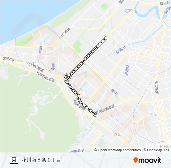 宮４７手稲線 Bus Line Map