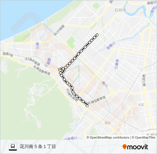 宮４７手稲線 Bus Line Map