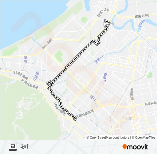 宮４７手稲線 Bus Line Map