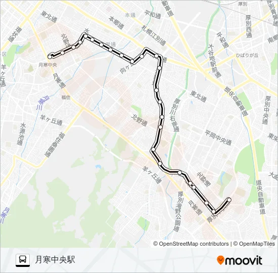 月６２北野線 Bus Line Map