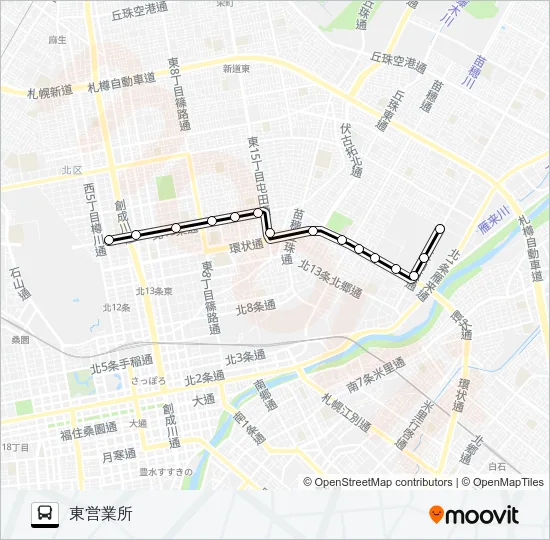 東６２本町線 Bus Line Map