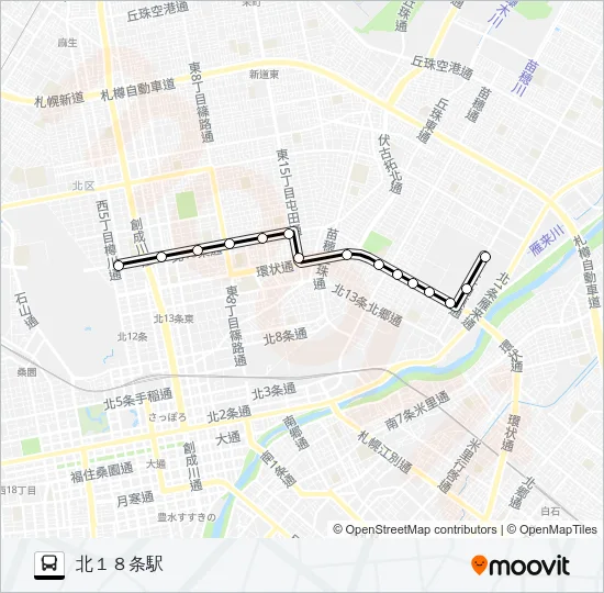 東６２本町線 Bus Line Map