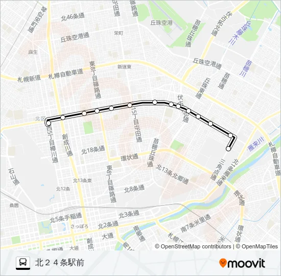 東７０元町線 Bus Line Map
