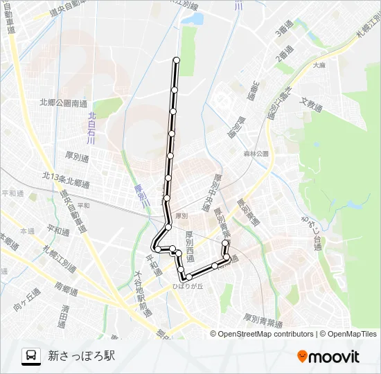 白２７山本線 Bus Line Map