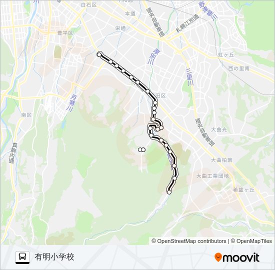 福８７有明線 バスの路線図