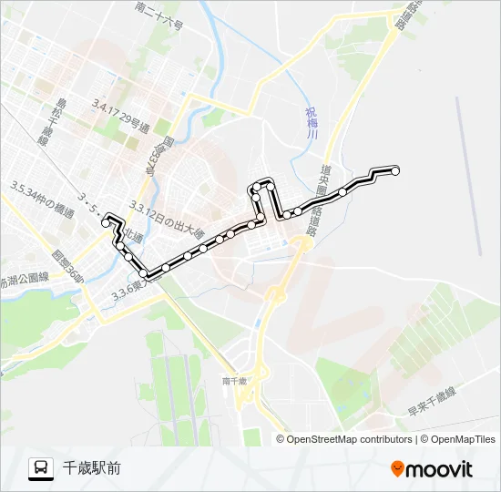 ２０東部隊線 バスの路線図