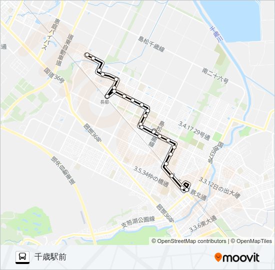 ３みどり台線 バスの路線図
