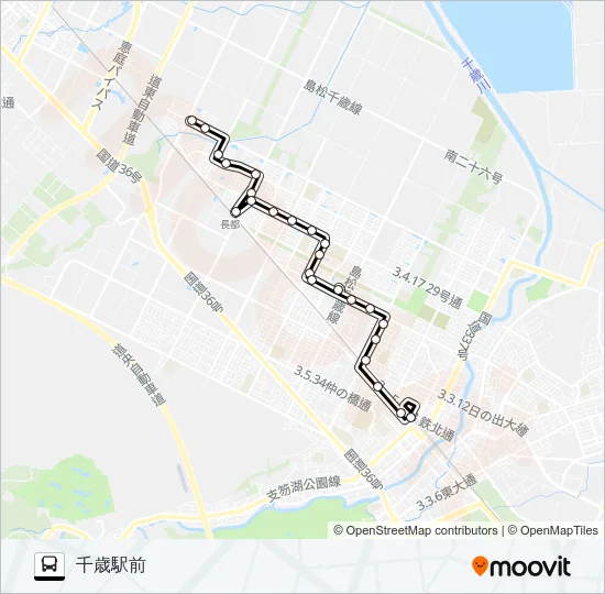 ３みどり台線 バスの路線図