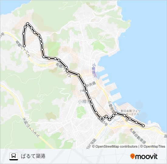 ３８おたもい Bus Line Map