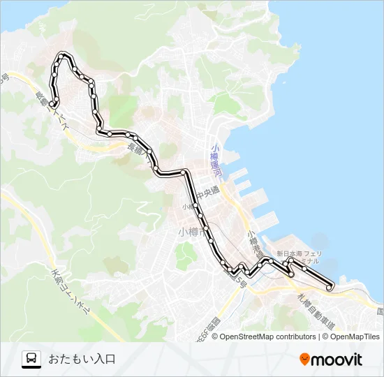 ３８おたもい Bus Line Map