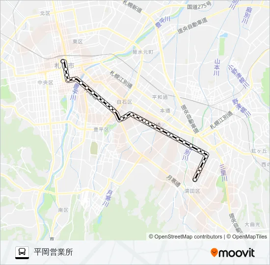 ６１月寒東線 Bus Line Map