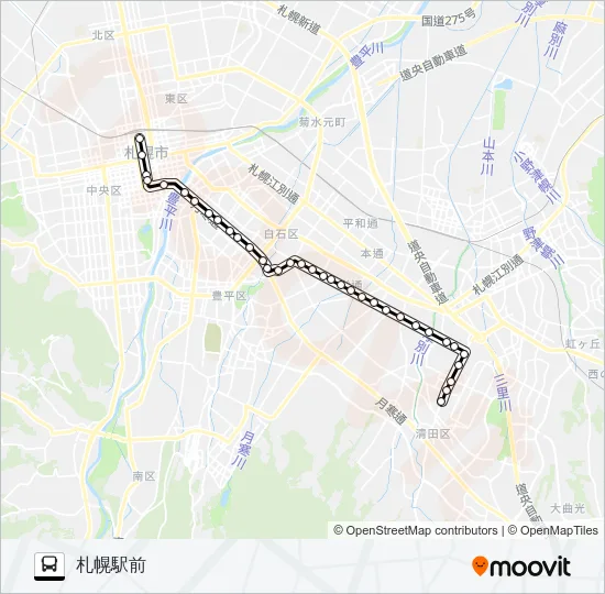 ６１月寒東線 Bus Line Map