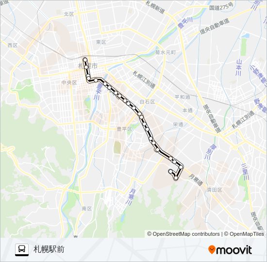 ７４月寒本線 Bus Line Map