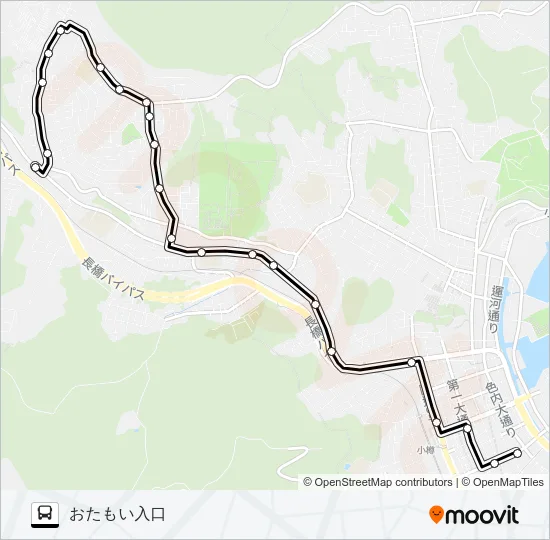 ８おたもい線 Bus Line Map