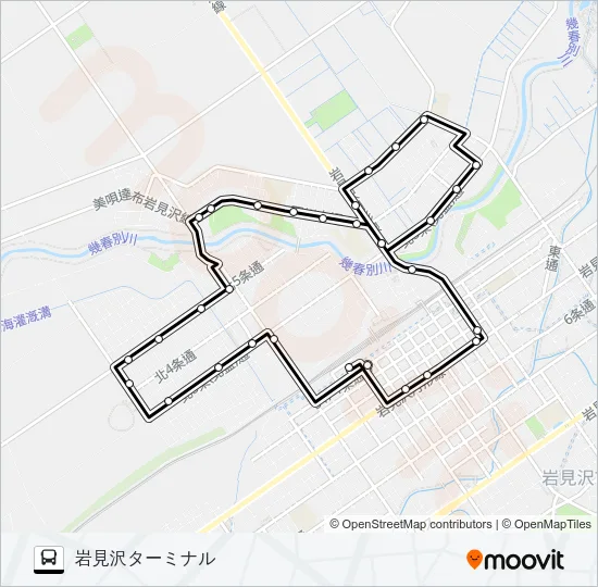 ８鉄北循環線 Bus Line Map