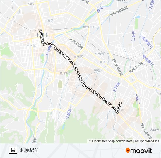 ８０月寒本線 Bus Line Map