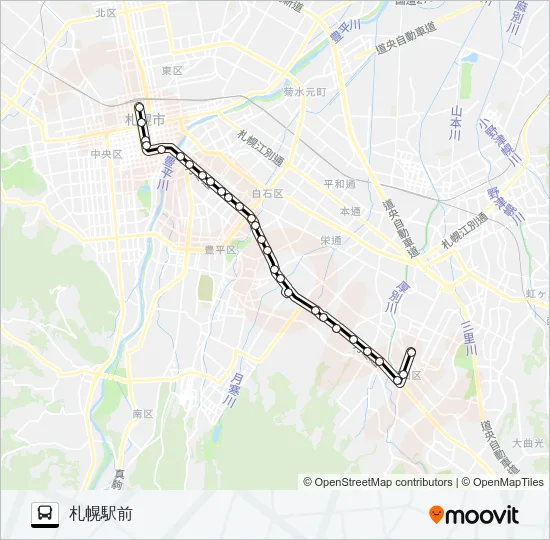 ８０月寒本線 Bus Line Map