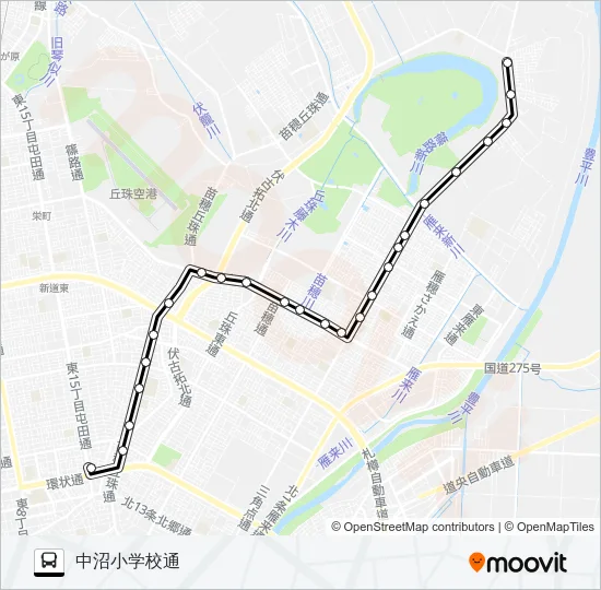 東７９北札苗線 Bus Line Map