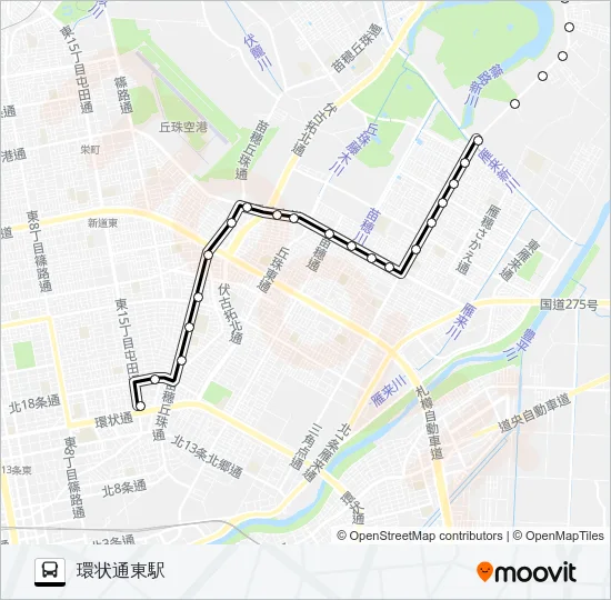 東７９北札苗線 Bus Line Map