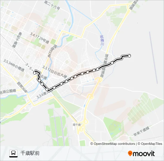 直２０東部隊線 Bus Line Map