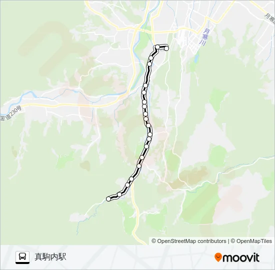 真１０１空沼線 Bus Line Map