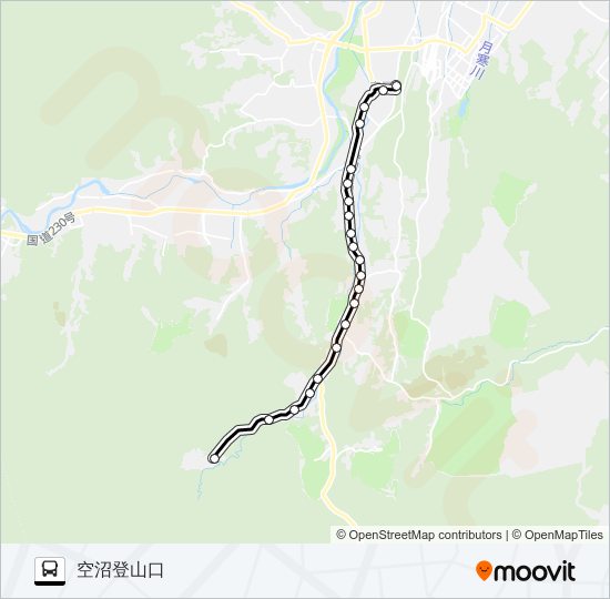 真１０１空沼線 Bus Line Map