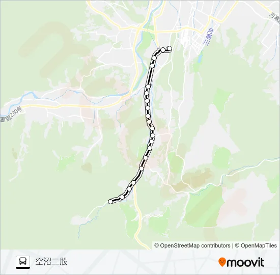 真１０１空沼線 Bus Line Map