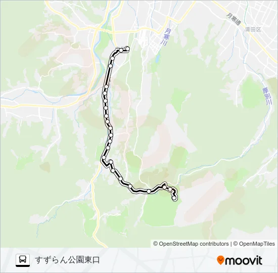 真１０６滝野線 バスの路線図