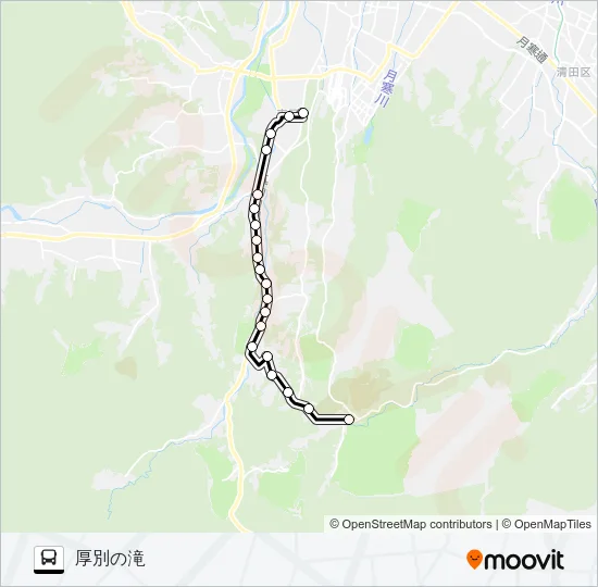 真１０６滝野線 Bus Line Map