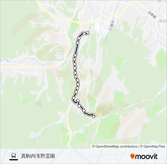 真１０８滝野線 bus Line Map