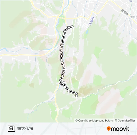 真１０８滝野線 バスの路線図